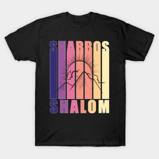 Shabbos Shalom Vintage Sunset T-Shirt